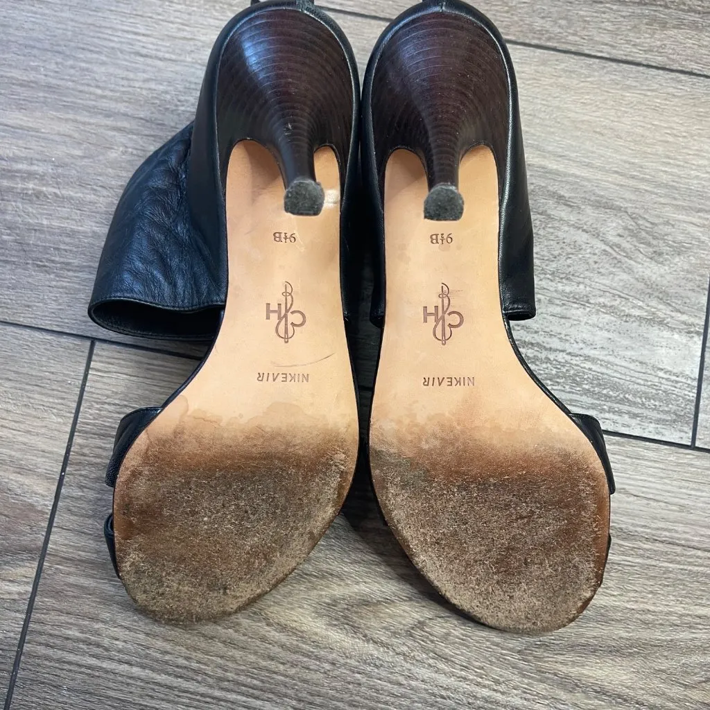 Cole Haan Nike Air Natasha Stiletto Heels Women's 9.5B‎ Black Leather Business - Image 6