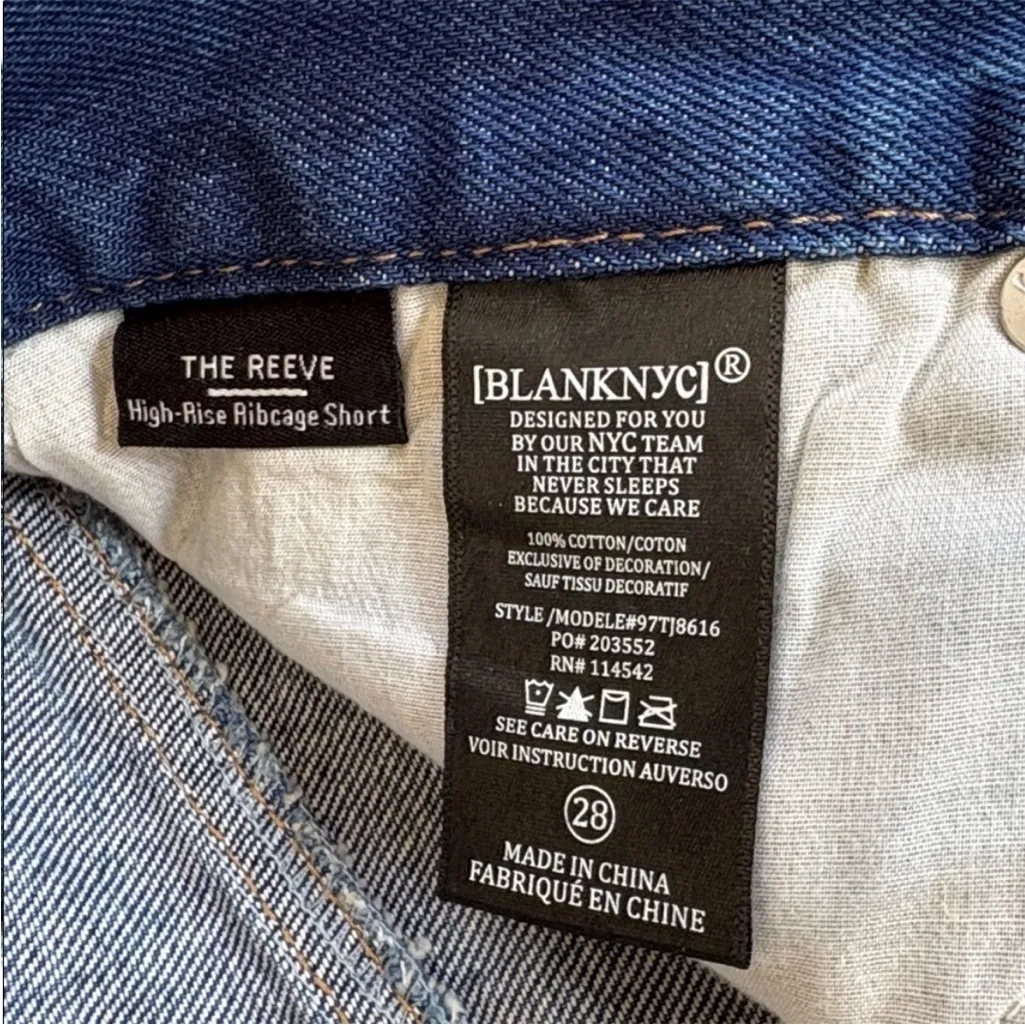 NWT BLANK NYC The Reeve High Rise Silver Dream Denim Shorts Size 28 Retail $98 - Image 6