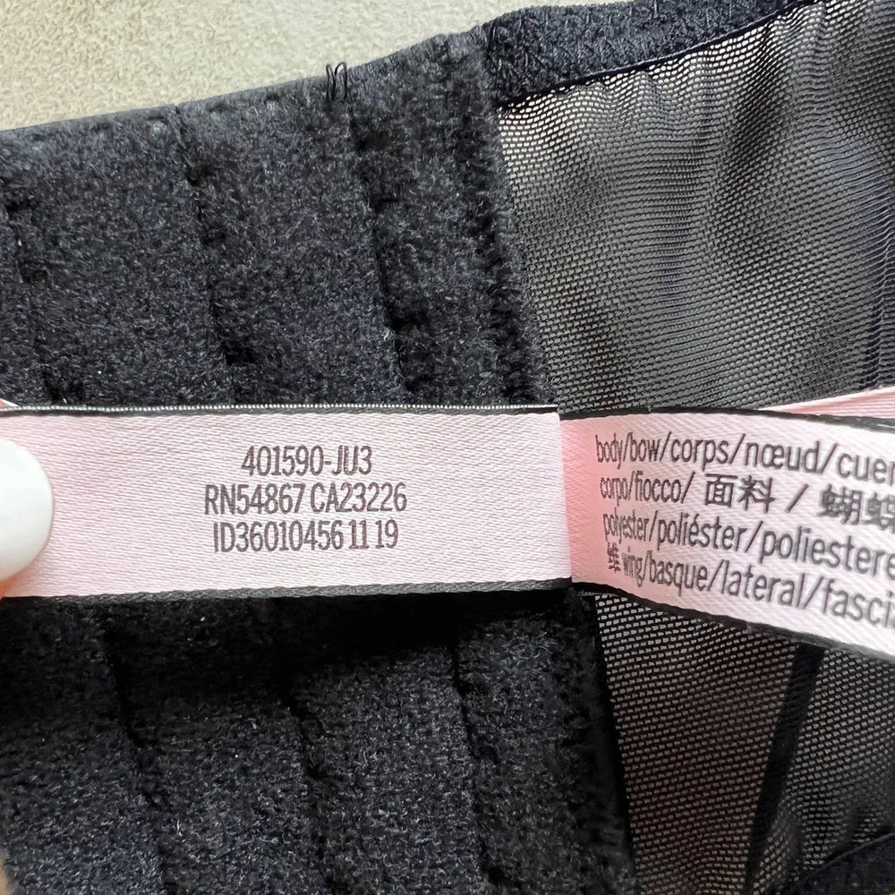 NWOT Victoria's Secret Dream Angels Black Sexy Floral Front Bow Bra Bralette - Image 7