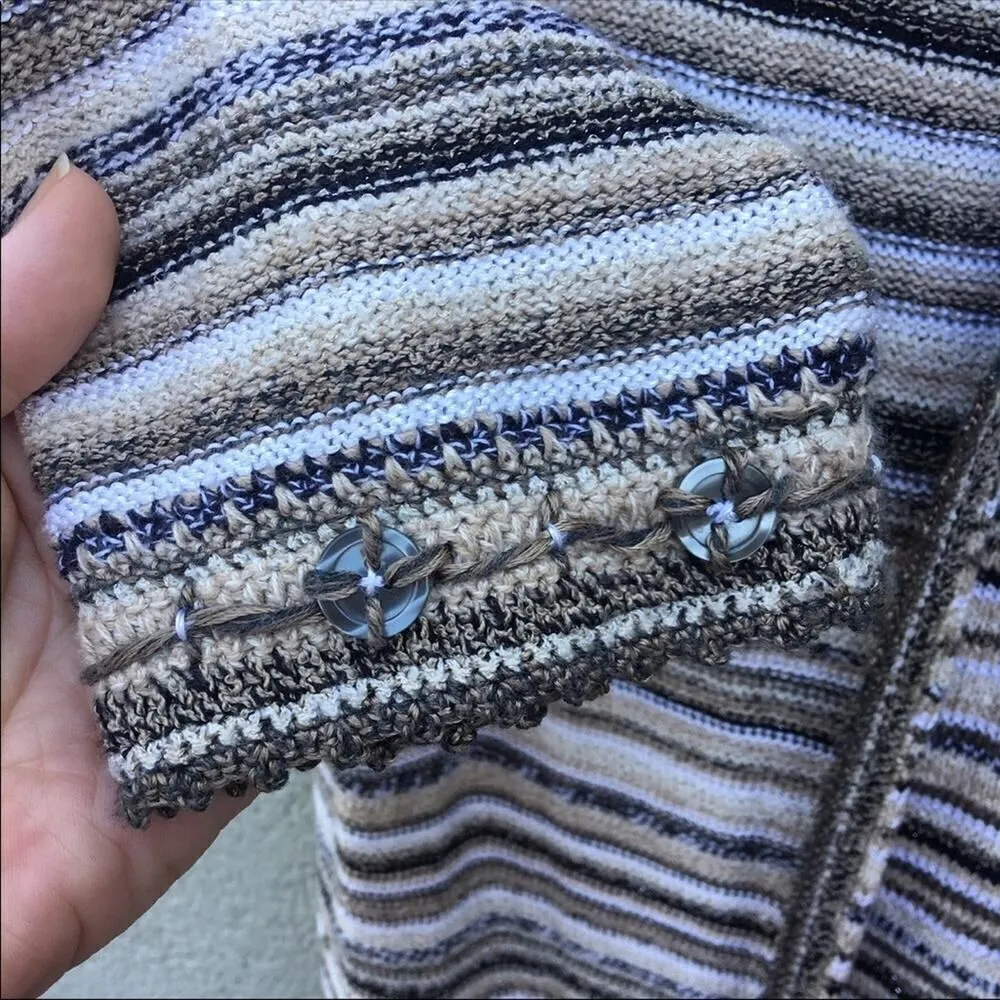 Talbots Striped Button-Down Cardigan - Image 5