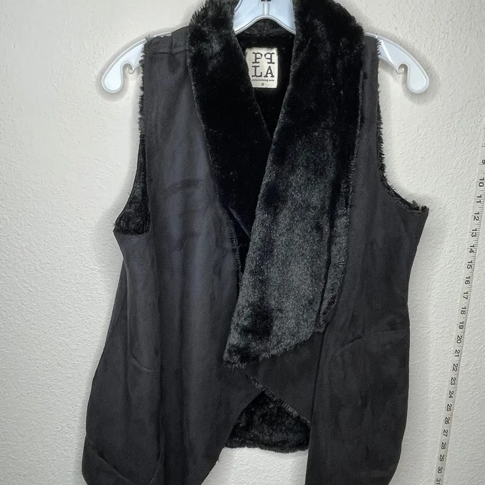 PPLA Clothing Fur Lined‎ Vest Black - Image 8