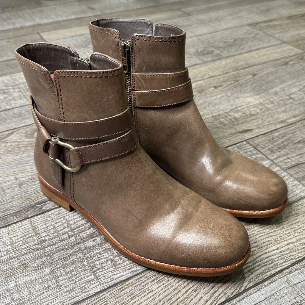 Sperry Top-Slider Brown Leather Ankle Height Low Heel Boots - Image 3