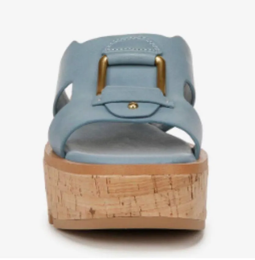 NEW Franco Sarto Hesta Wedge Sandal Denim - Image 3