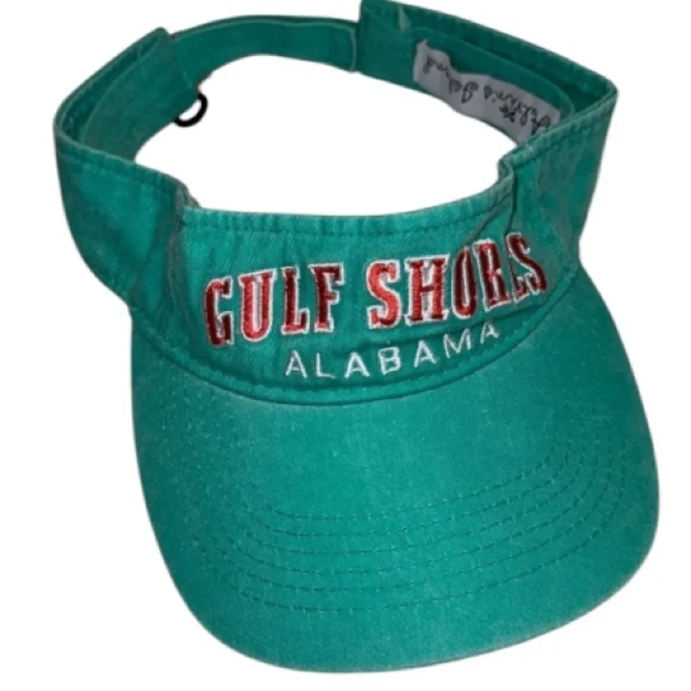 Gulf shores hat sun visor burn out sun washed Alvin’s Island adjustable Green - Image 4