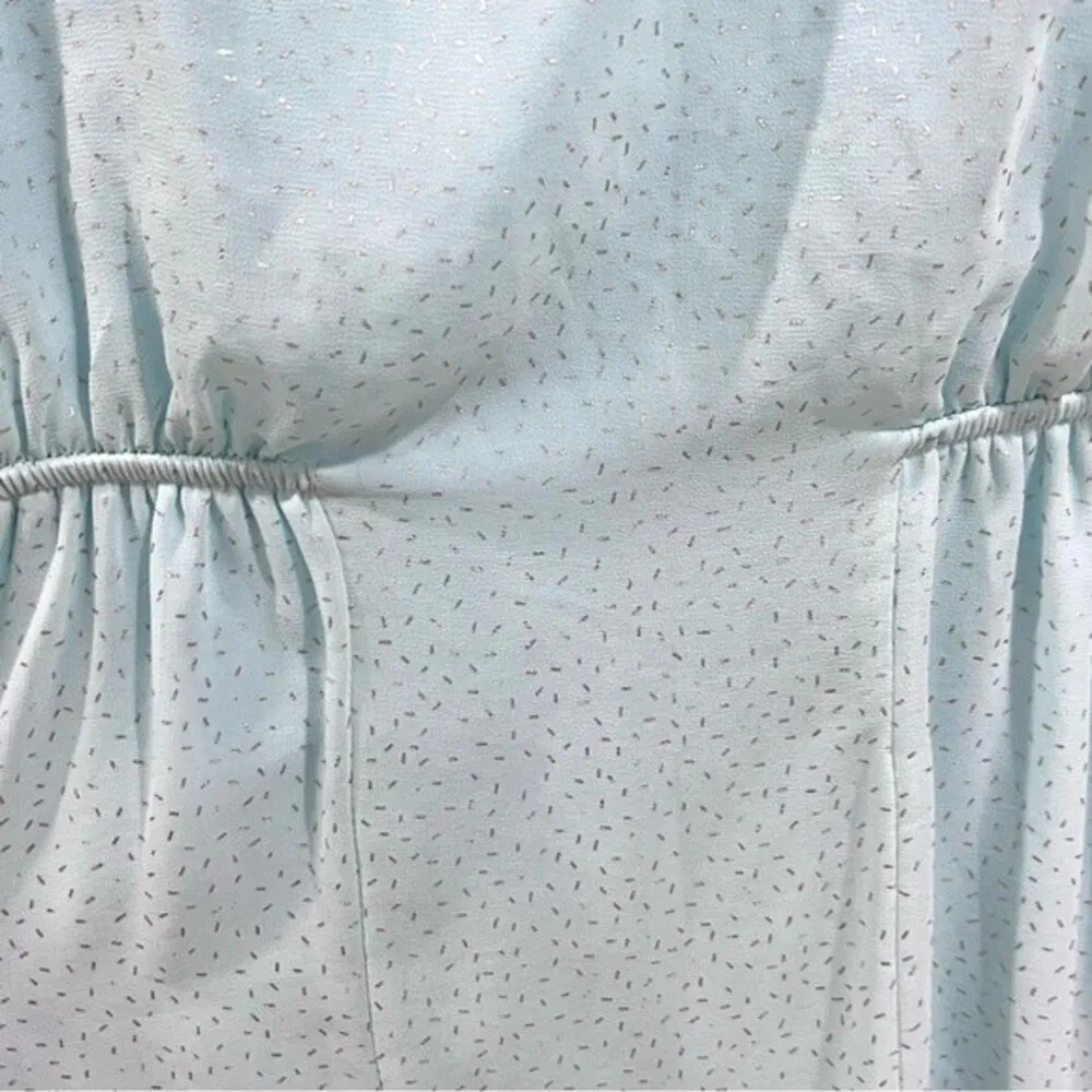 Francesca’s Aina Be chiffon dress with silver flecks size small - Image 5