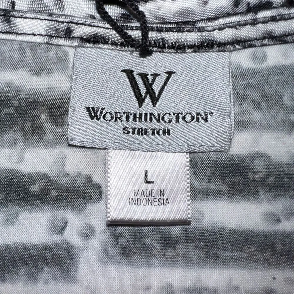 Worthington Womens Blouse Top Stretchy Sleeveless Drape Neck Pullover Large - Image 8