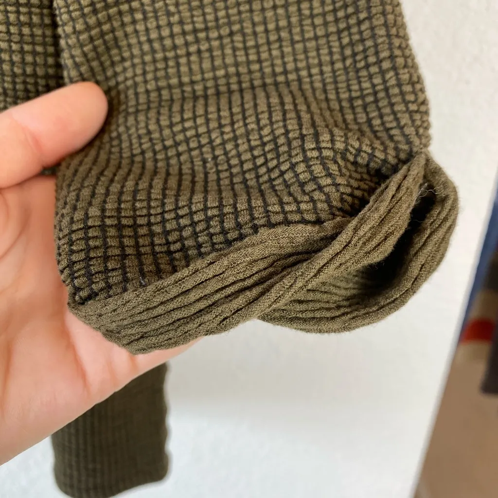 Zara green knit 3/4 sleeve sweater - Image 5