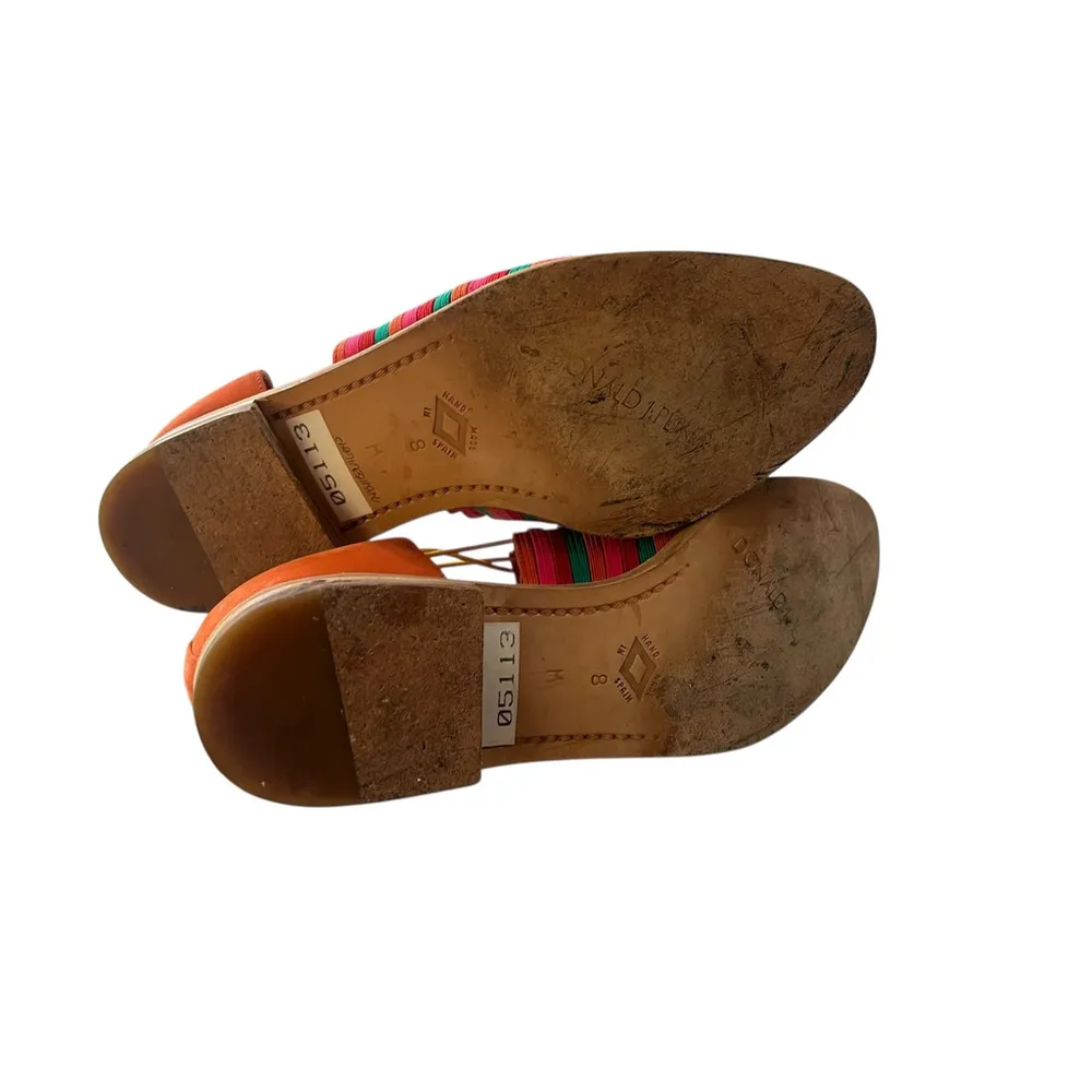 Donald Pliner Colorful Slip On Shoes Size 8 Casual Women's Flats Summer Pink - Image 6