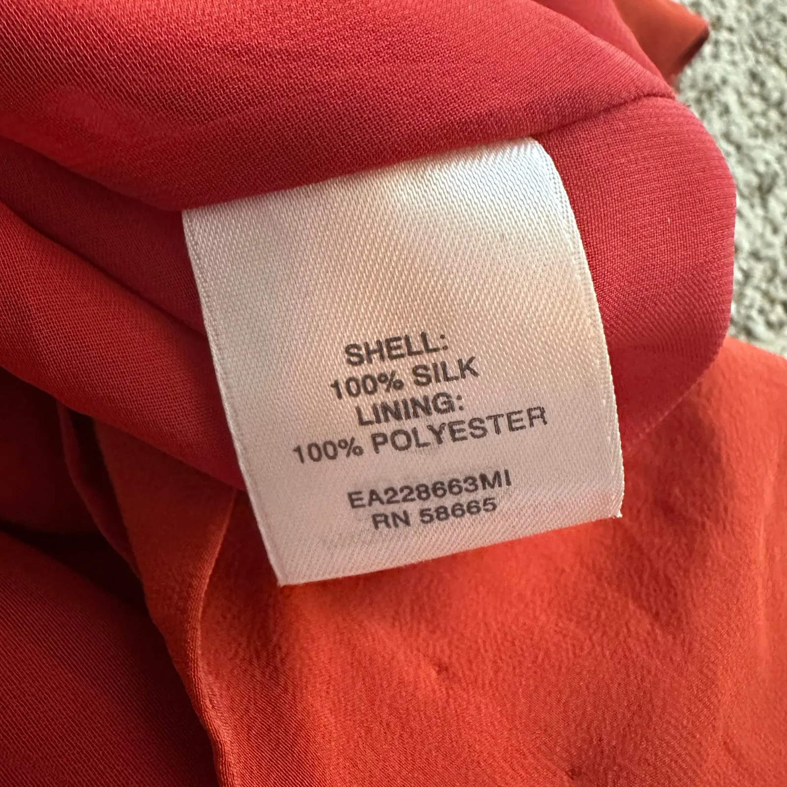 Classiques Entier dark orange sleeveless silk top size 4 - Image 8