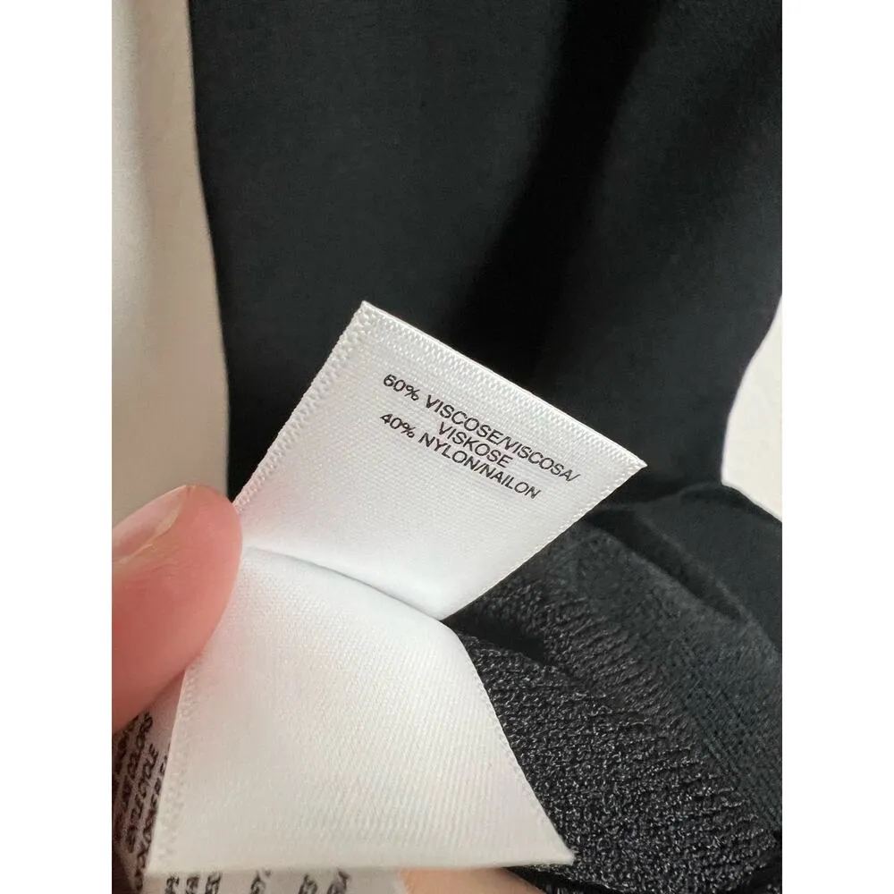 Rachel Roy Black Long Sleeve Open Back Knit Ribbed Long Sleeve Sheath Dress S - Image 9