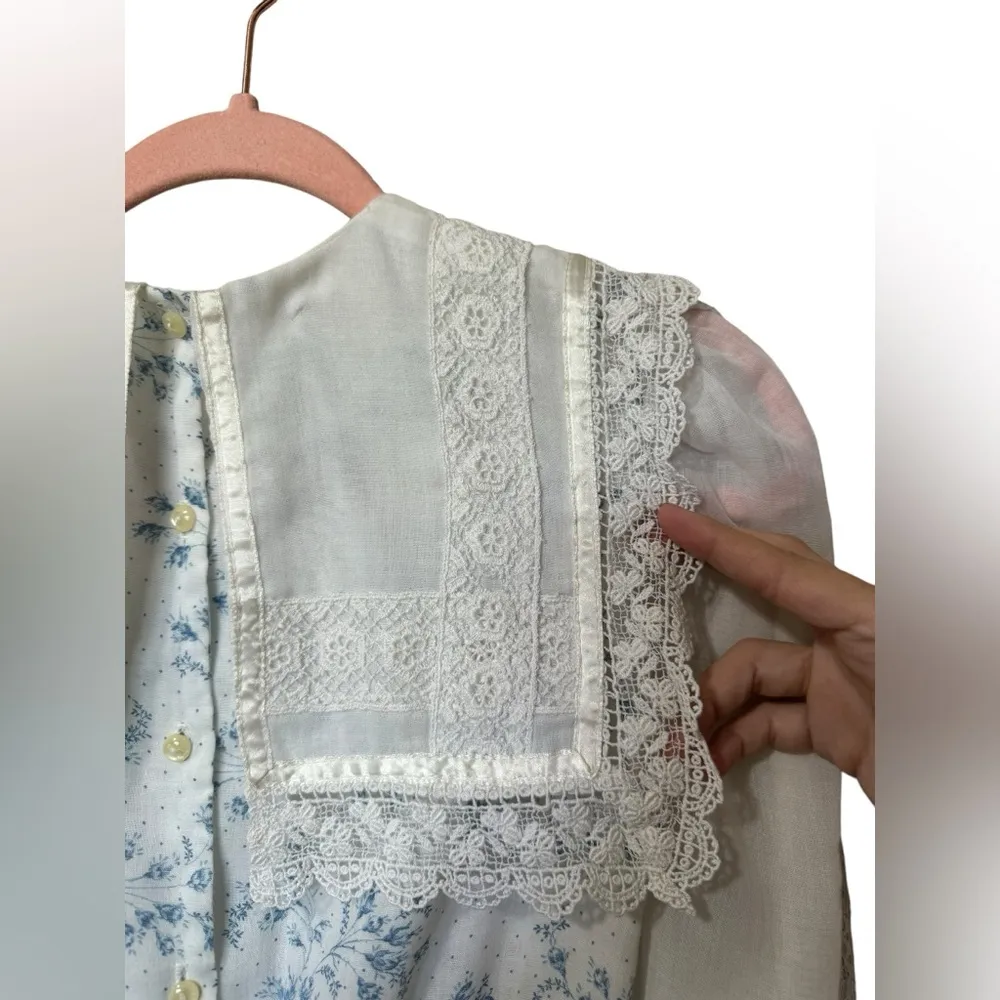 RARE 1960s Gunne Sax Boho Cottagecore Fairycore Peasant Dress - Image 9