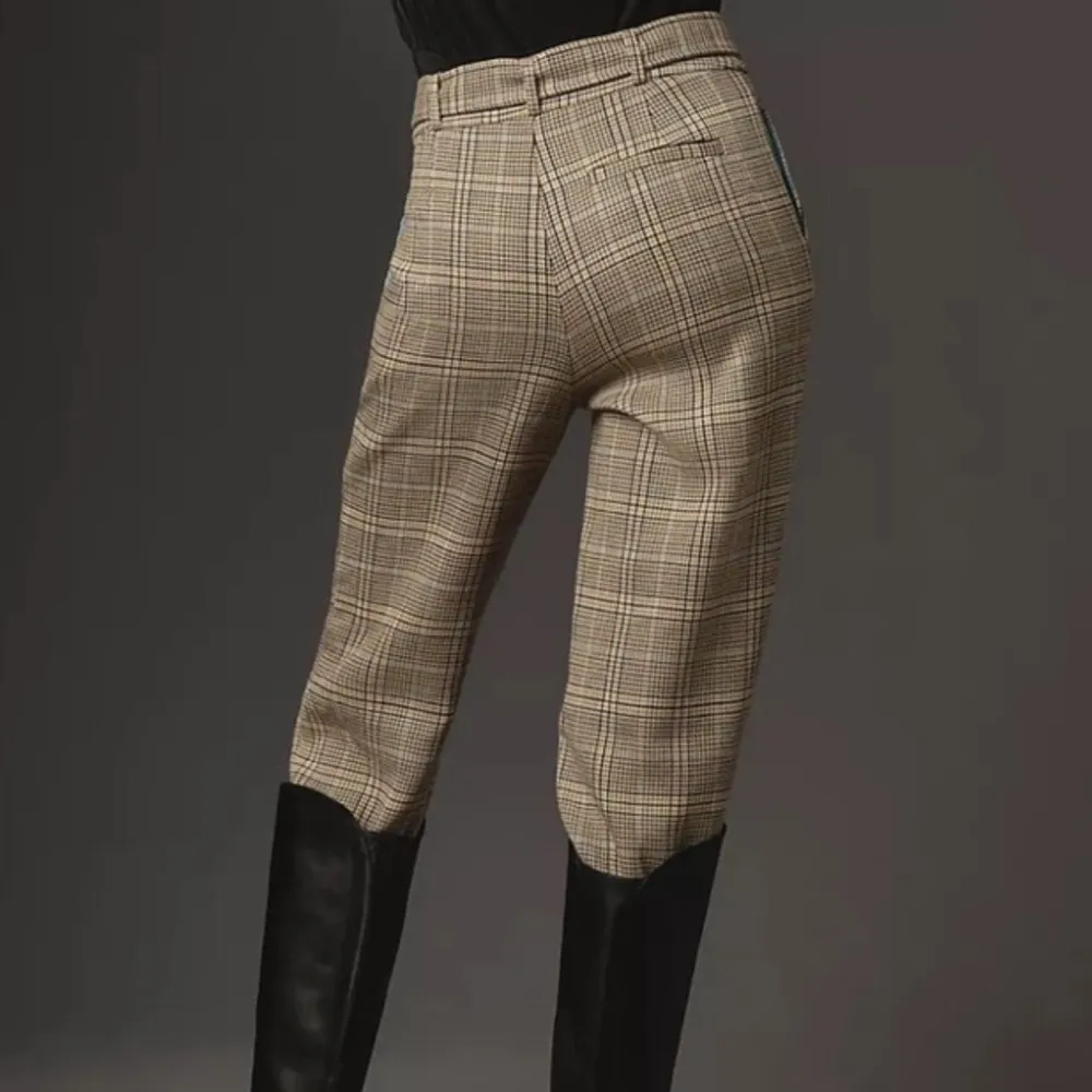 NEW Anthropologie Maeve Plaid Cuff
Leg Pants Womens Size 8 with Belt - Image 2