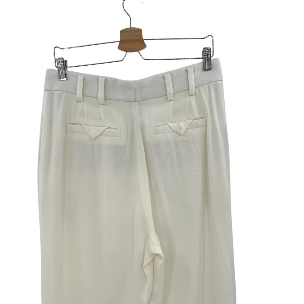 Aritzia Babaton‎ 1-01 Giselle Boy Trouser Dress Pants White Cream Size 12 - Image 7