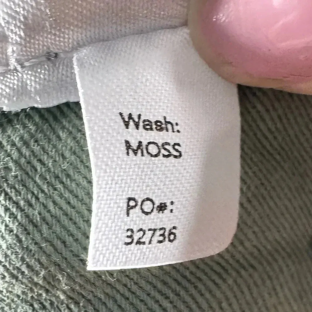 Reformation Cynthia Button Fly High Rise Straight Corduroy Pants in Moss - Image 9