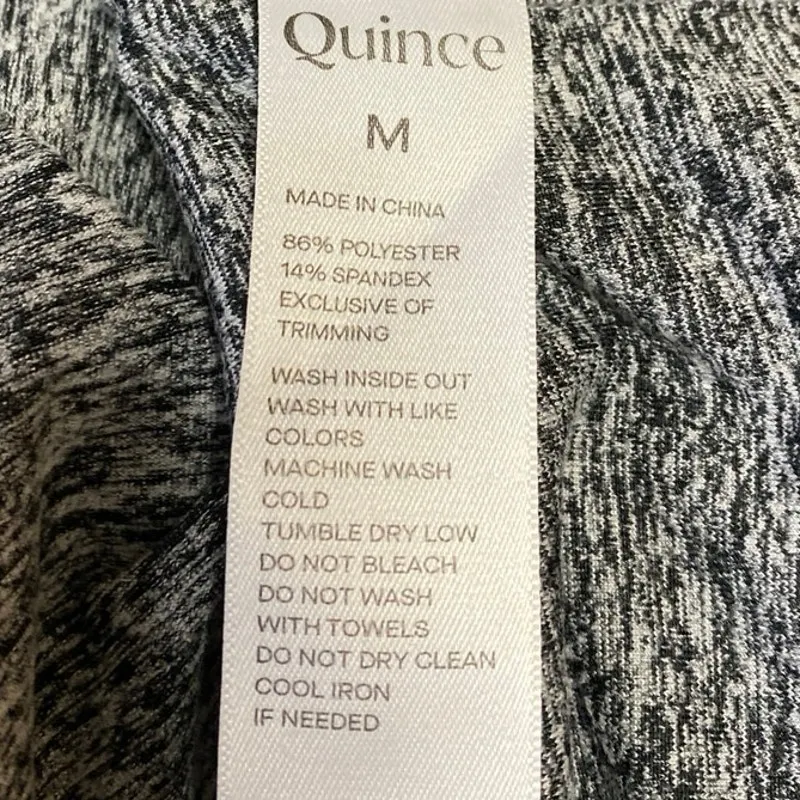 Quince Heather Gray Skinny High Waist Activewear Workout Yoga Leggings Pants M - Image 4