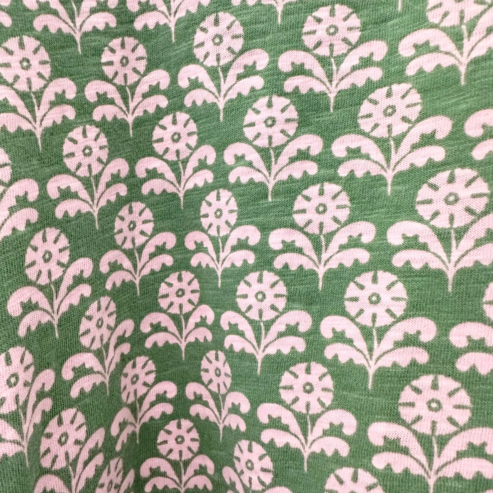 Boden Green Pink Floral Print Fit Flare Tie Waist Jersey V Neck Mini Dress 10R Size 10 - Image 6