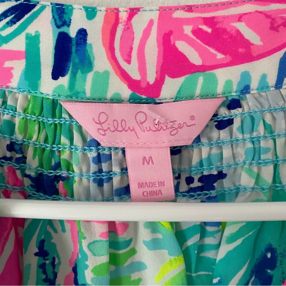 Lilly Pulitzer Elsa Silk Blouse Salt In the Air Sailboat Print size medium - Image 9