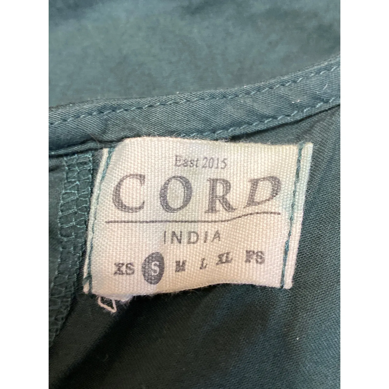 Cord India Women's Green Short Cap Sleeve Crew Neck Midi Flare A - Image 3