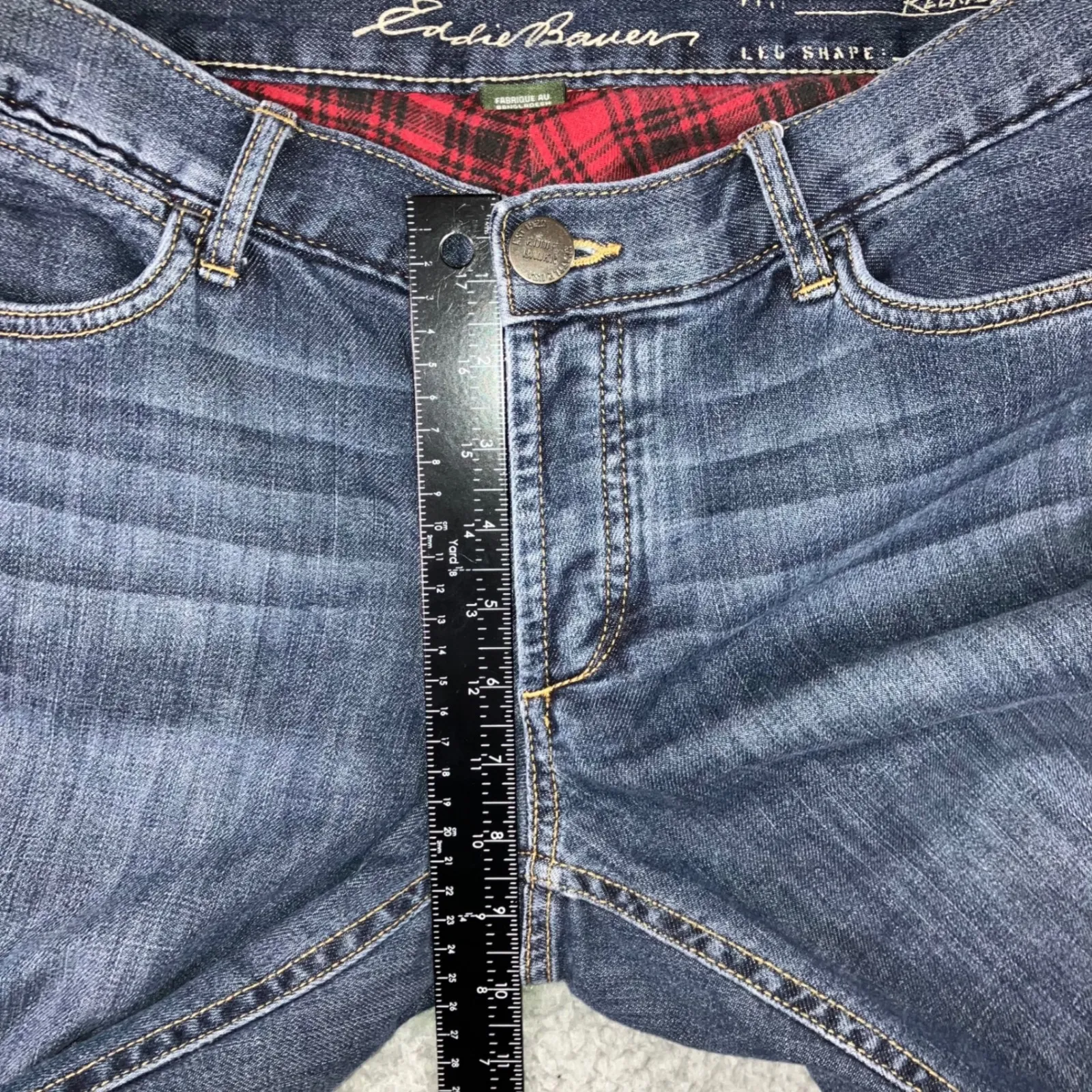 Eddie Bauer Flannel Lined Jeans Women 8 Relaxed Fit Straight Leg Outdoor Classic - Image 4