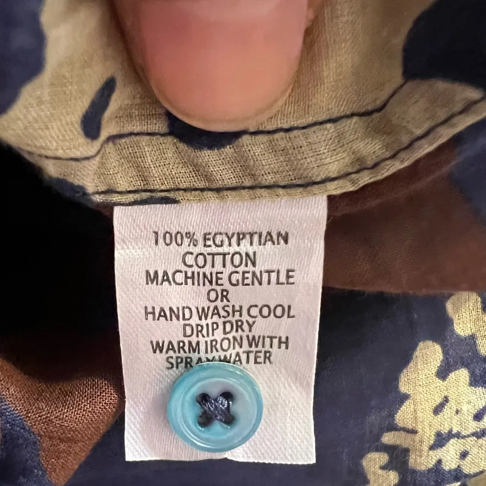 CRAIG TAYLOR BLOUSE Blouse/Shirt Blue Twiggy Brown and White Pop Art Size M Size M - Image 6