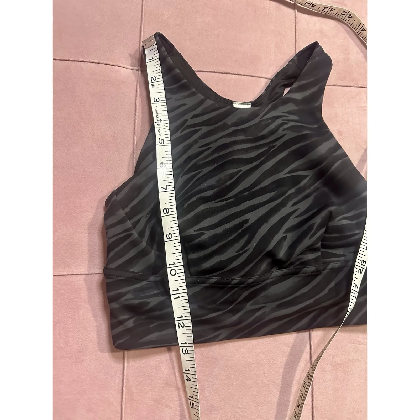 Lululemon Wunder Train Long-Line Bra Le Tigre Camo Deep Coal Multi Size 6 - Image 7