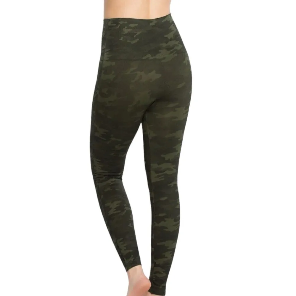 Spanx Green Camo Look At Me Now High Waisted Full Length Shaping Leggings Small - Image 3