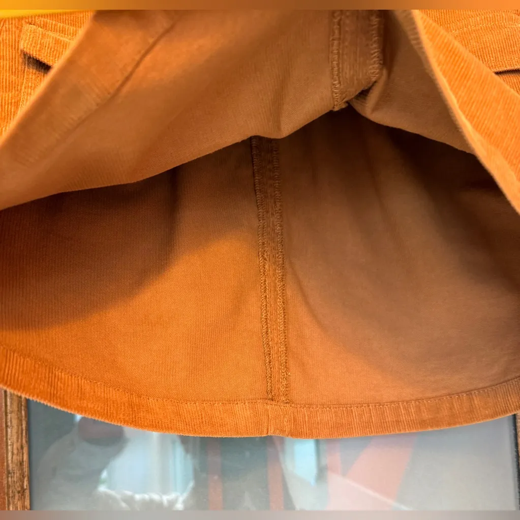 Frame Denim Le Bardot Tobacco Corduroy Fall Mini Skirt Side Zip - Size 23 - Image 7