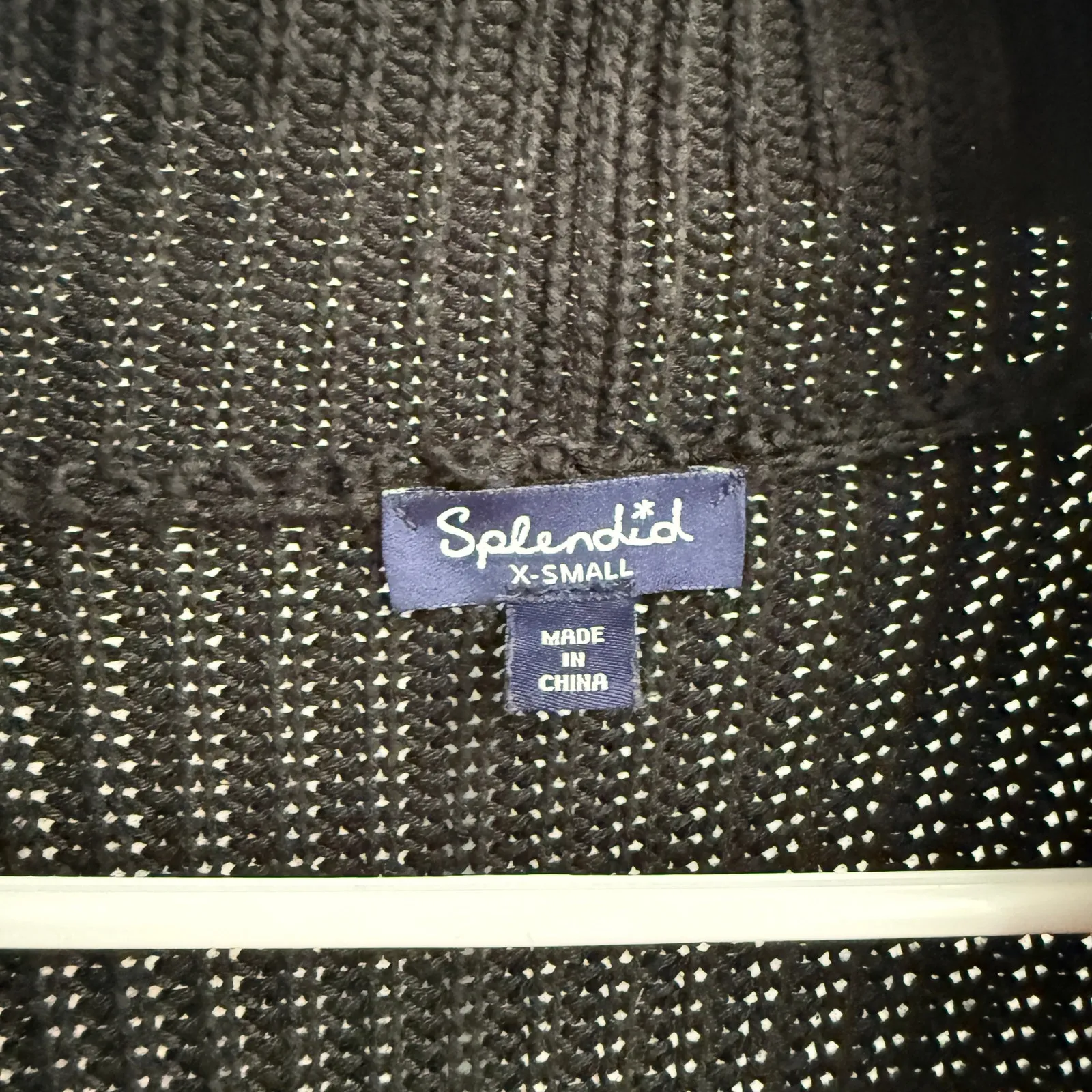 Splendid  sz XS Black Drape‎ Front cotton Open slouchy Cardigan - Image 3