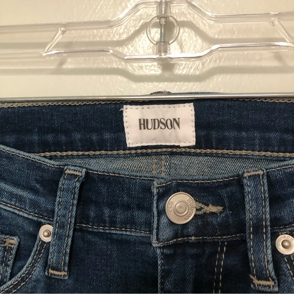 Hudson Blair High Rise Straight Crop Jeans Rolled Cuff New 24 - Image 2