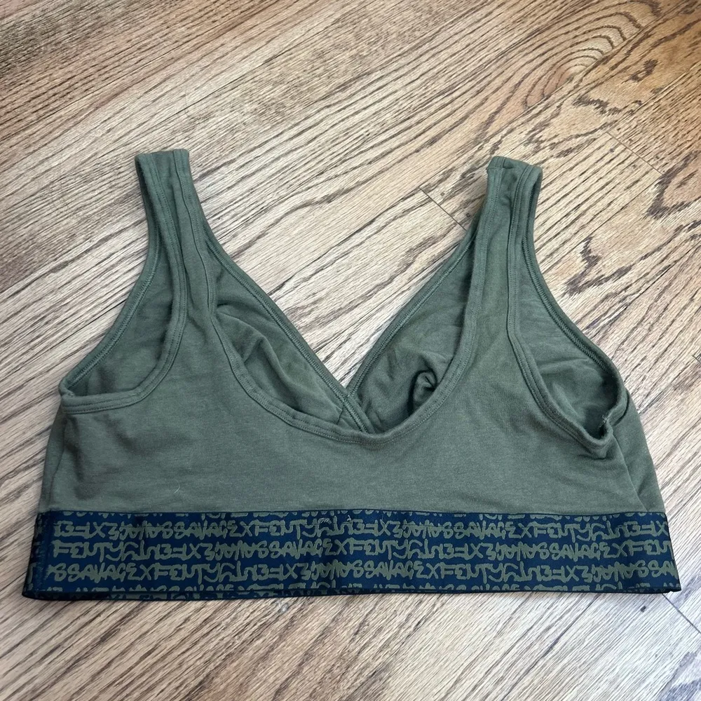 Savage x Fenty | Forever Savage Bralette In Military Olive Green NWOT Size 1X - Image 6