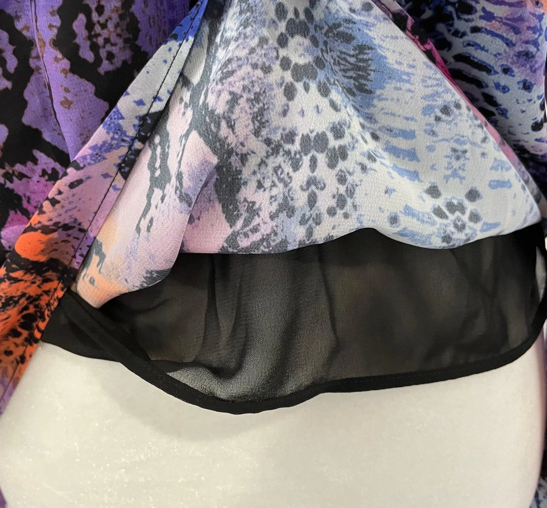 New  Snake Print Twist Back Top Long Sleeve Blouse Multicolor - Image 8