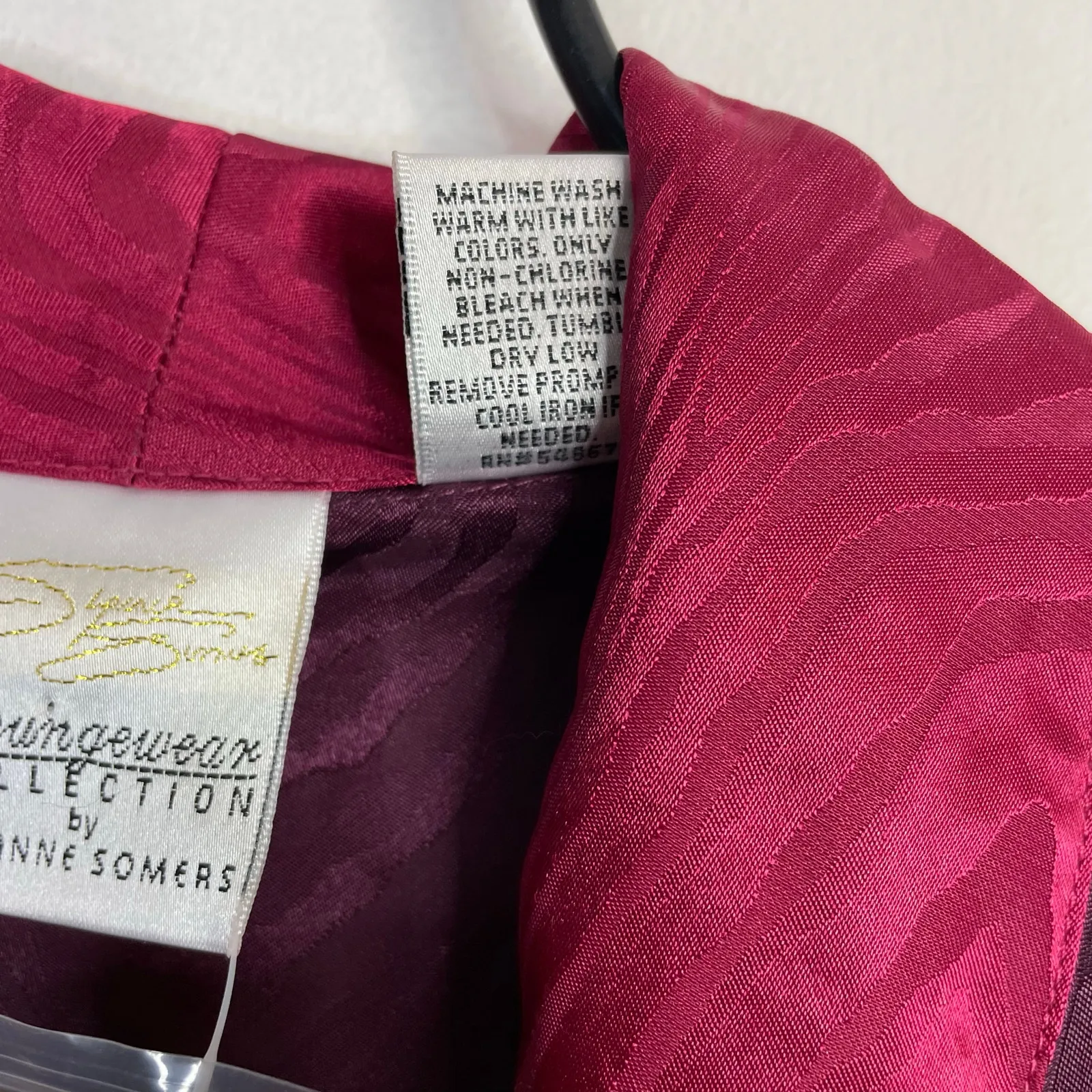 Vintage Suzanne Somers Loungewear Satin Pajamas Pajama Set Purple womens L New Size L - Image 11