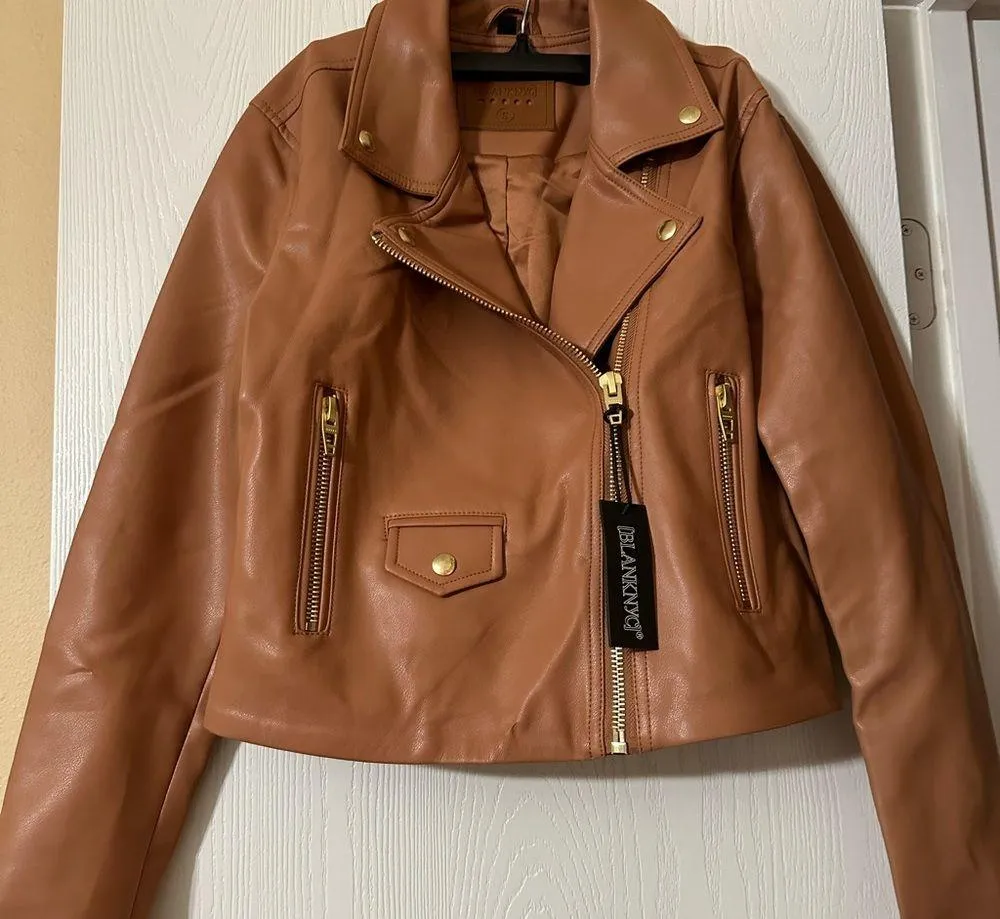 NWT BLANK NYC faux Moto jacket size small - Image 6