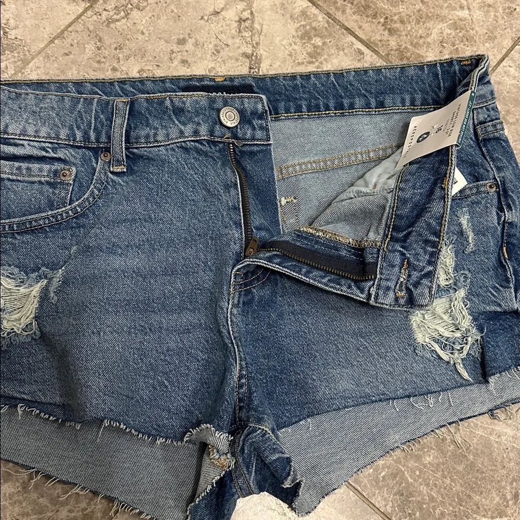 Vintage Low-Rise Jean Shorty Shorts 2.5” NEW Aeropostale Stretch Size 16 - Image 5