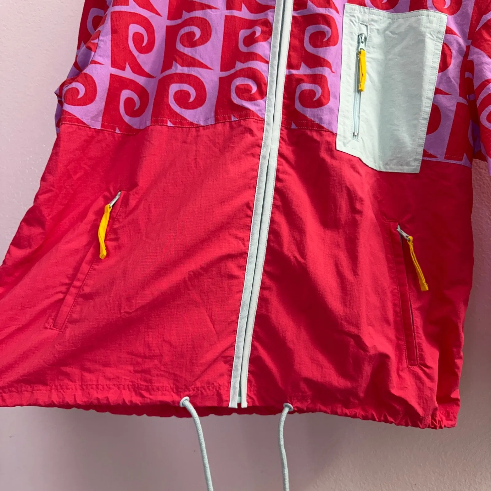 Rhode Abby Windbreaker Jacket Womens Small Cherry Purple Full Zip Outdoor Hooded Red - Image 6