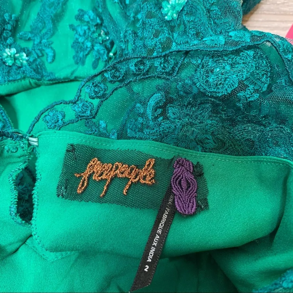 NWT Free People Songbird beaded romper embroidered - Image 7