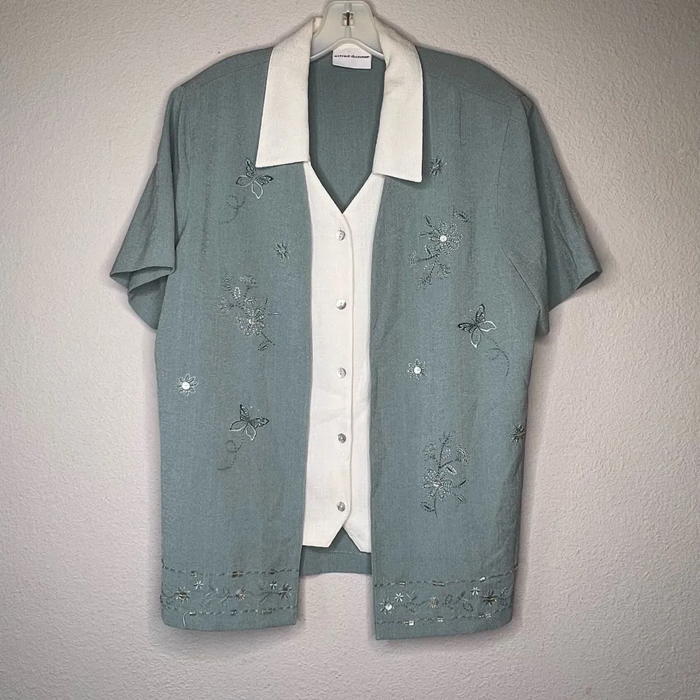 Vintage Alfred Dunner‎ Pantsuit Size 14 - Image 6