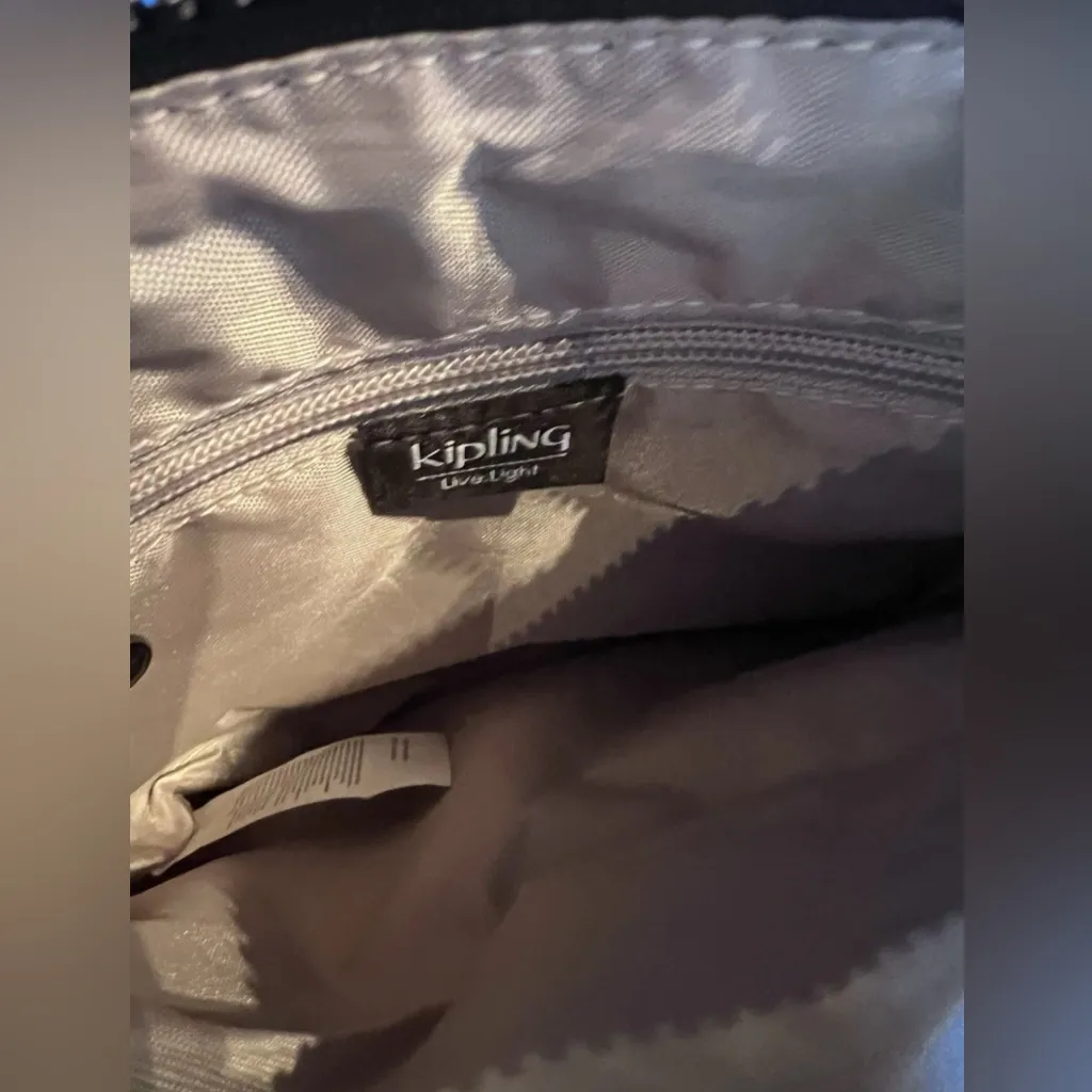 Kipling Keiko Crossbody Bag Black Croc Adjustable Purse Sling NWT Sz 9” x 8.5” - Image 7