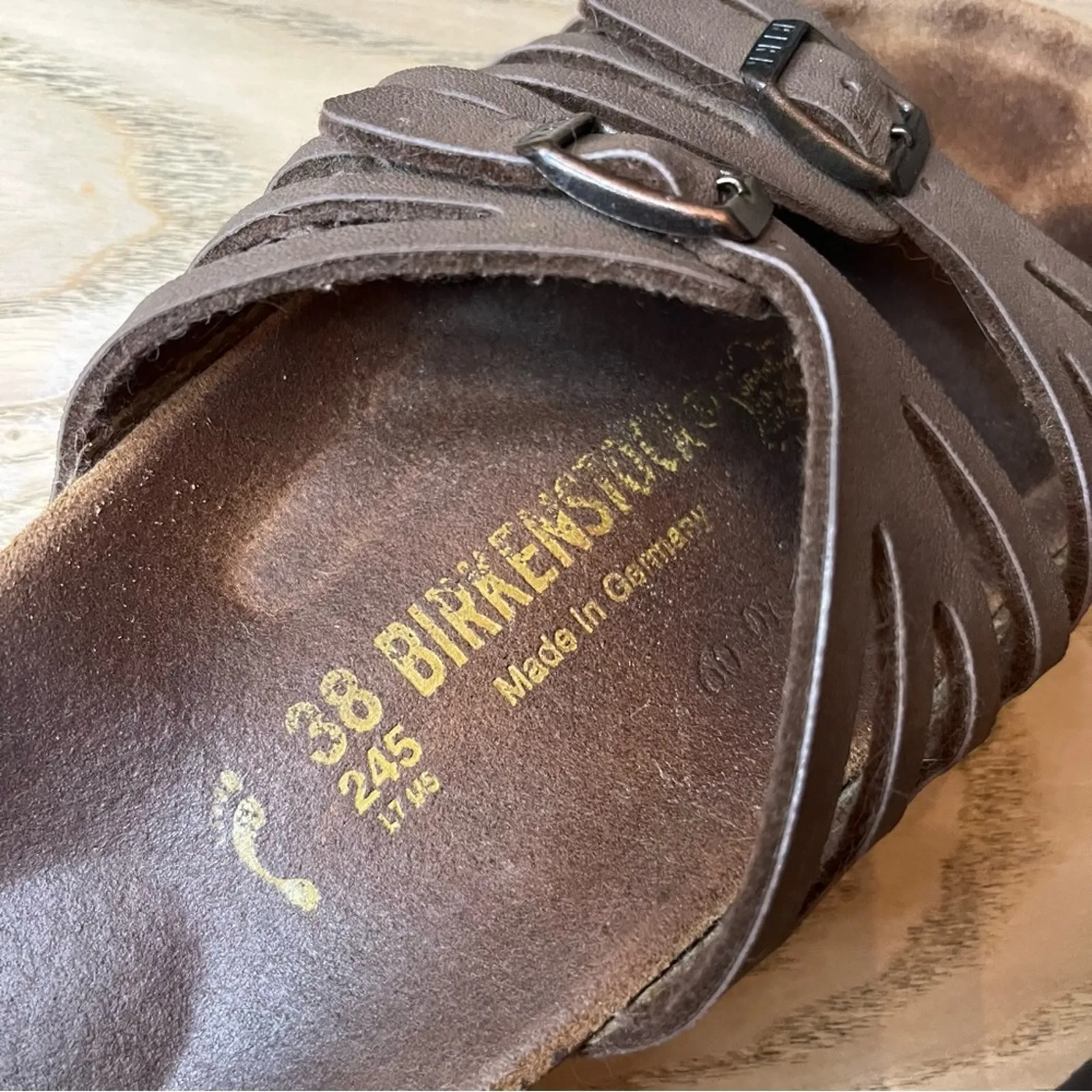 Birkenstock Granada Birko-Flor Vegan Sandals Slides Slip Ons Brown Women’s 7-38 - Image 10