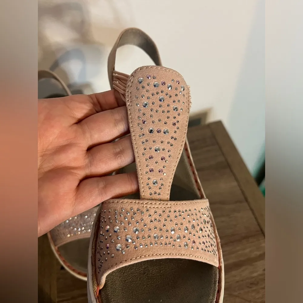 Jenny Damen Korsika-Sport Relax Sole Active Cushioned Velcro Bling Sandals Sz 9 - Image 10