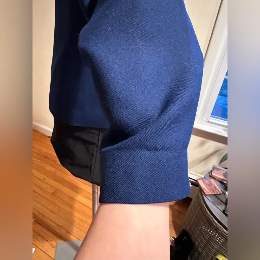 Blue Classic Vintage Jacket Gold Zipper 100% Wool SZ 10 Great Condition. - Image 5