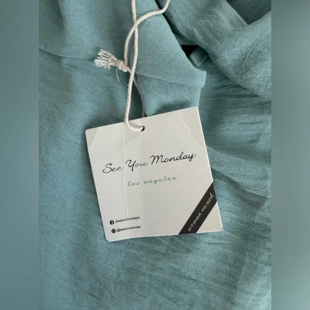 See you Monday turquoise long dress Size: M - Image 3