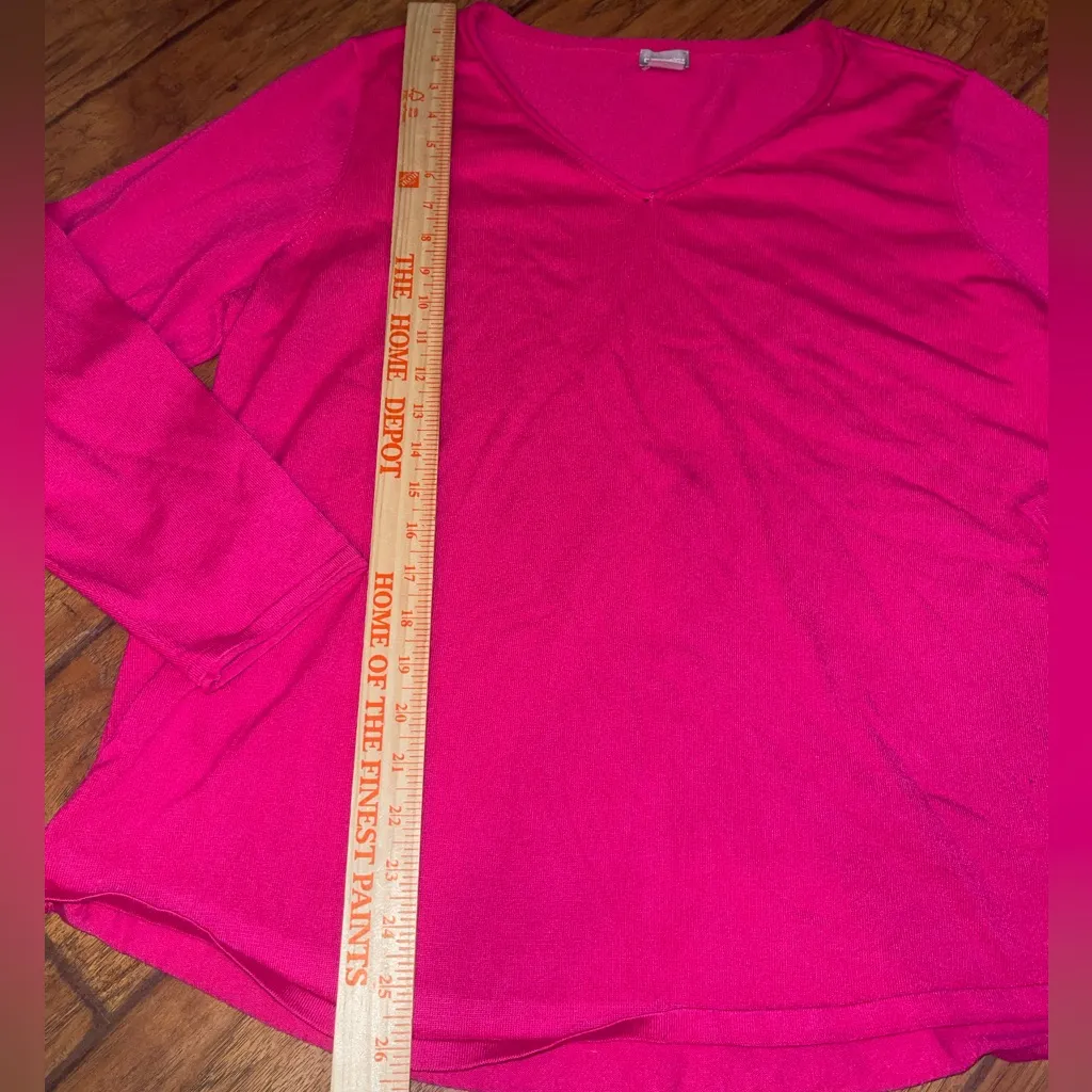 Chico's pink lightweight v-neck sweater top shirt woman’s size XL - Image 4