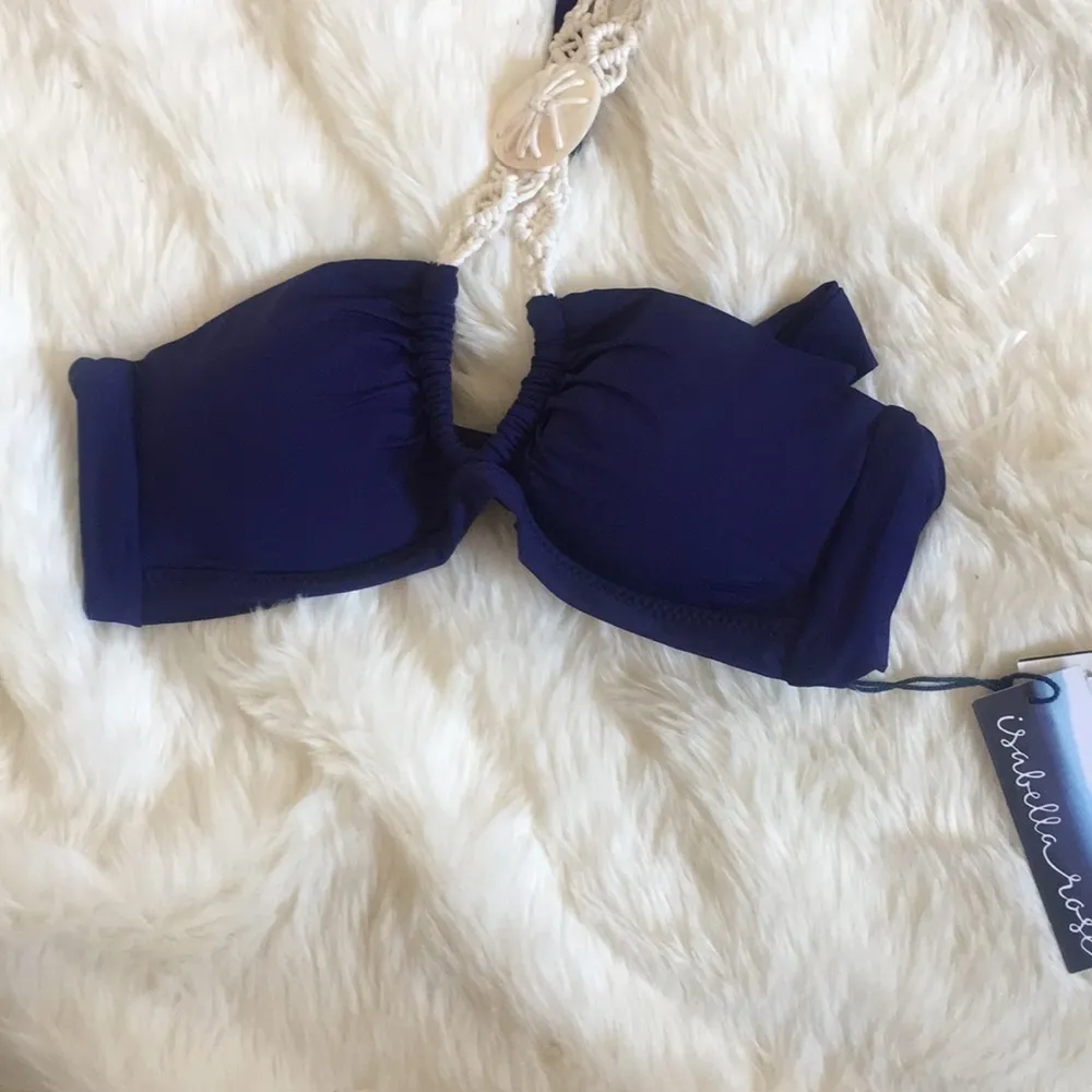 isabella rose Low Tide Bandeau Bikini Top Blue Size M - Image 3