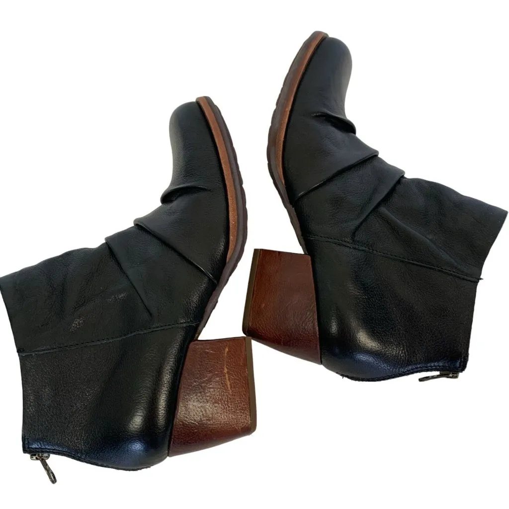 Kork Ease Booties 8.5 Black Leather Comfort Ankle Shoes Fall Winter - Image 5