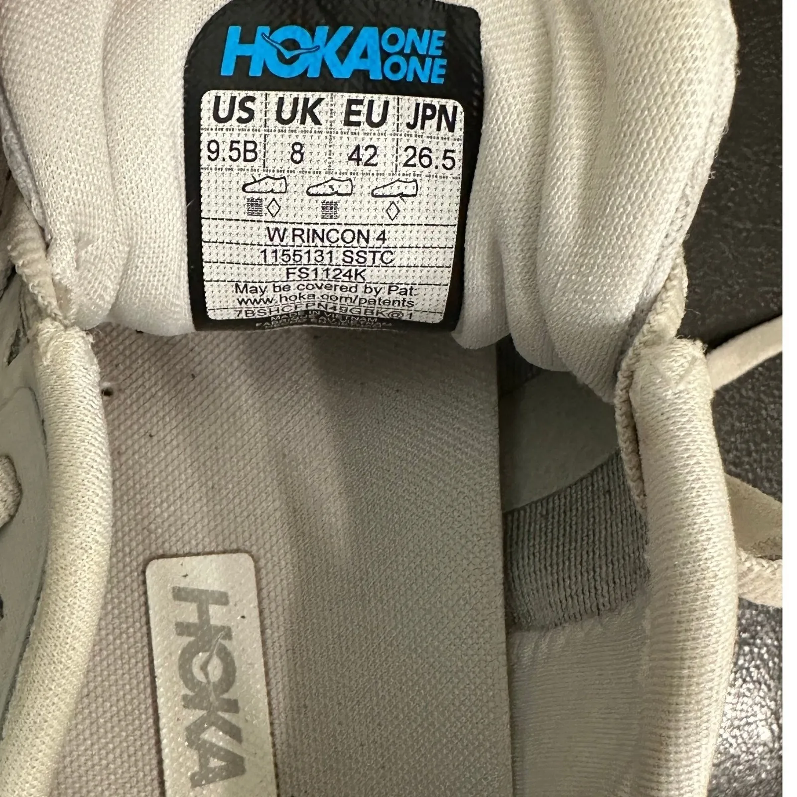 Hoka One One Rincon 4 Sneakers Womens US 9.5B Gray Running Shoes Lightweight‎ Size 9.5 - Image 14