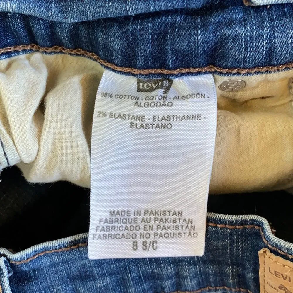 Levi’s Perfectly Slimming Cutoff Denim Shorts Size 8 - Image 6