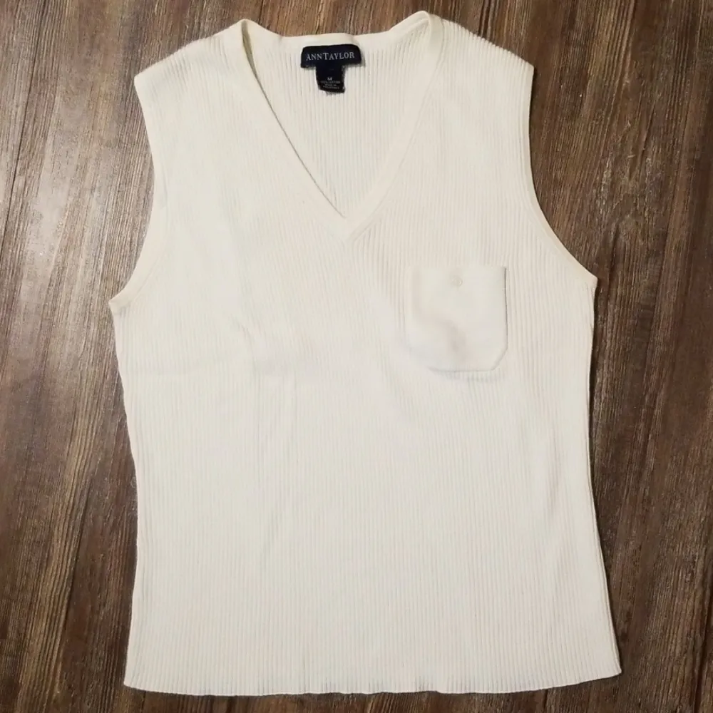 Ann Taylor White Elegant Vest - Image 4