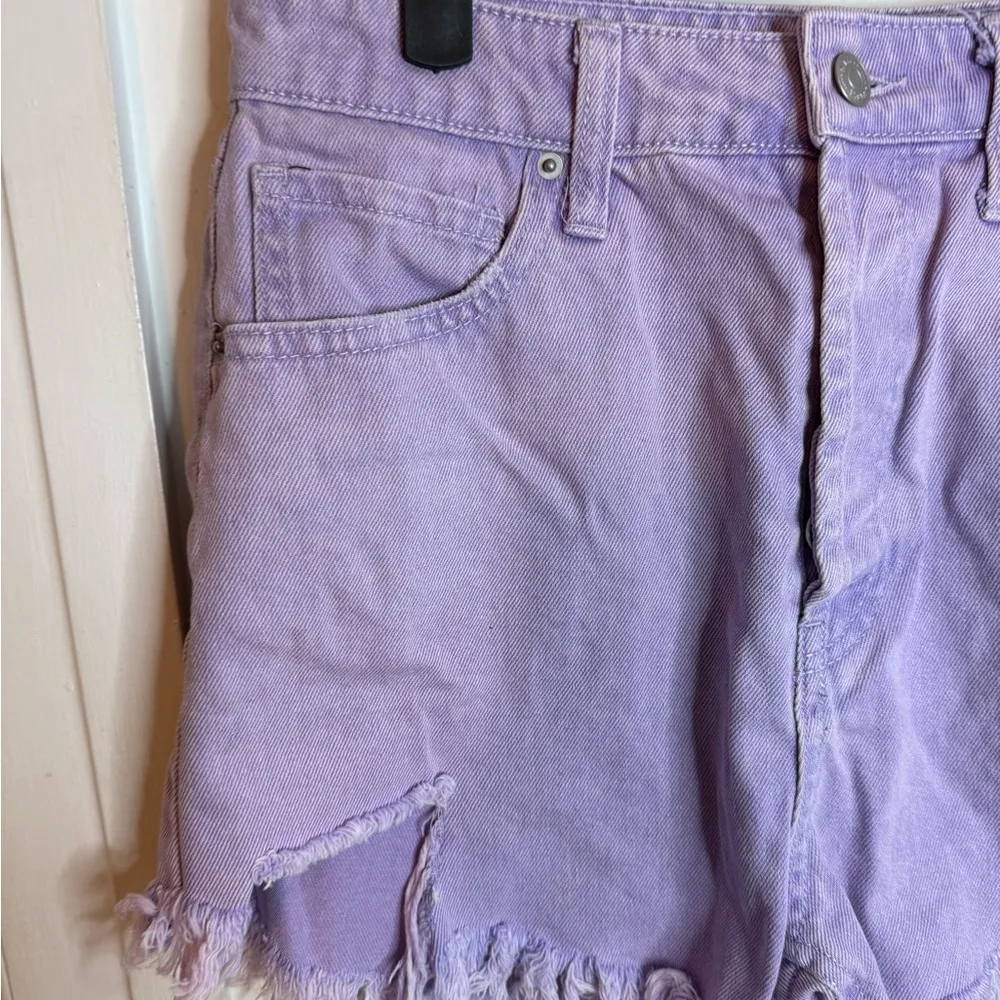 Wild Fable Lilac Purple Cut Off Denim Shorts - Image 5