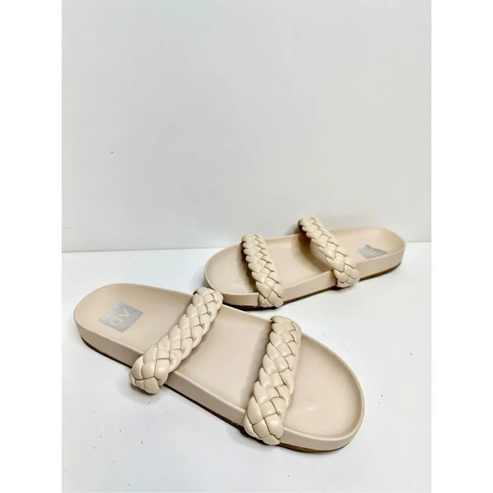DV by Dolce Vita Shoes Womens Size 8.5 Pacific Braided Cream Slip On Slide Sanda - Image 5